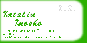 katalin knosko business card